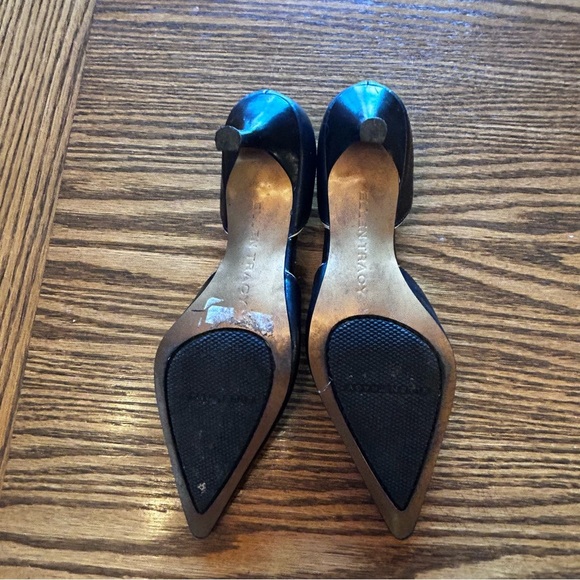 Ellen Tracy Esther Pointed Toe d’Orsay Heel Black Leather Vintage Pattern Sz 6.5 - Picture 6 of 14